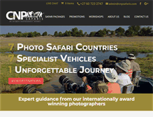 Tablet Screenshot of cnpsafaris.com